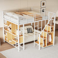 letto YESGIGA 140 x 200 cm multifunzione metallo bianco, letto in metallo con vano portaoggetti