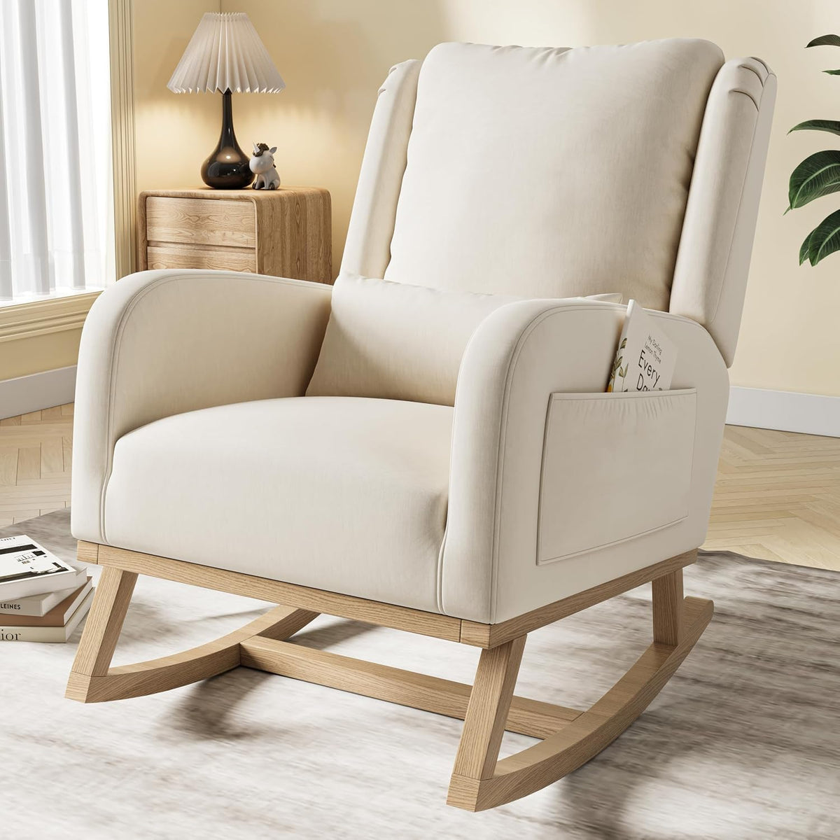 poltrona MIOOSUT beige, per interni esterni (lino