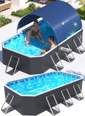 piscine fuoriterra StarOcean pieghevole, StarOcean Piscina pieghevole con baldacchino, piscina non gonfiabile