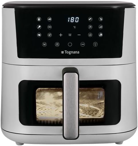 friggitrice ad aria Tognana 2300W 10L 200°C grigio, doppia resistenza, display digitale