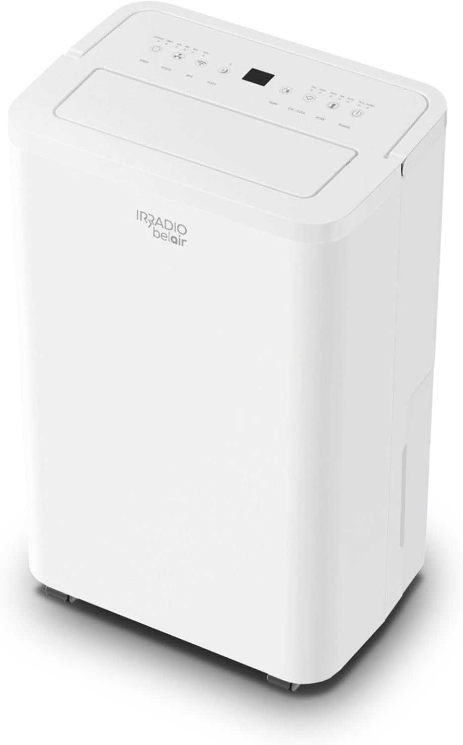 Irradio BelAir deumidificatori 10L 39dB con Ruote, Gas, Flusso d'aria 100m³/h, Modalità Lavanderia