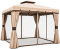 gazebo BAKAJI Alluminio, completo di 4 Zanzariere e 4 Teli Laterali (3 X 3 MT)