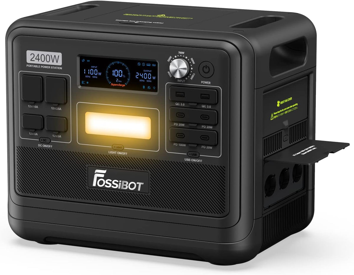 generatori FOSSiBOT F2400 2400W 4800W, FOSSiBOT F2400 Generatore Elettrico Portatile, Generatore Solare per Camper