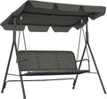dondoli coperti Outsunny 167x112x153 cm grigio