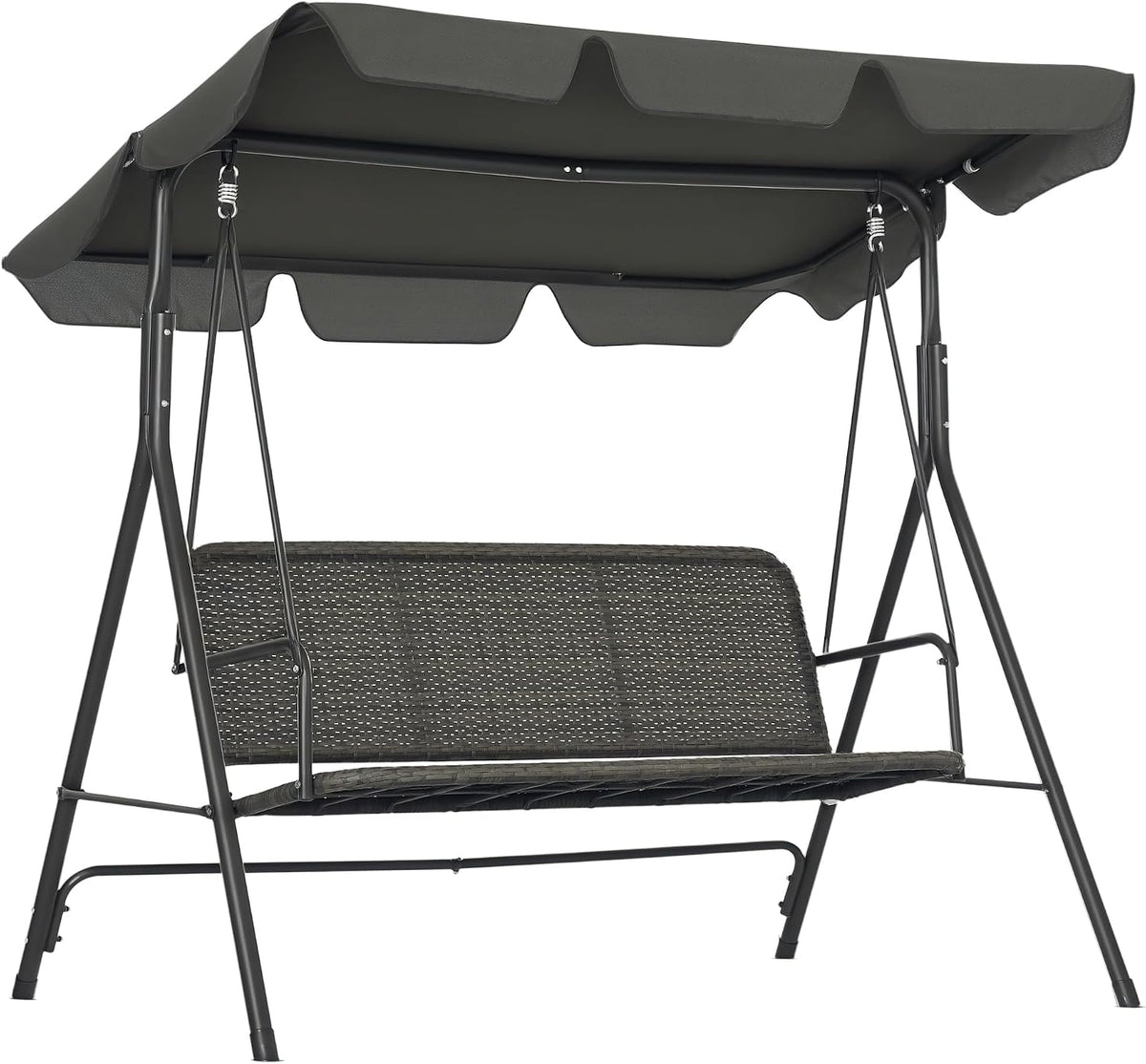 dondoli coperti Outsunny 167x112x153 cm grigio