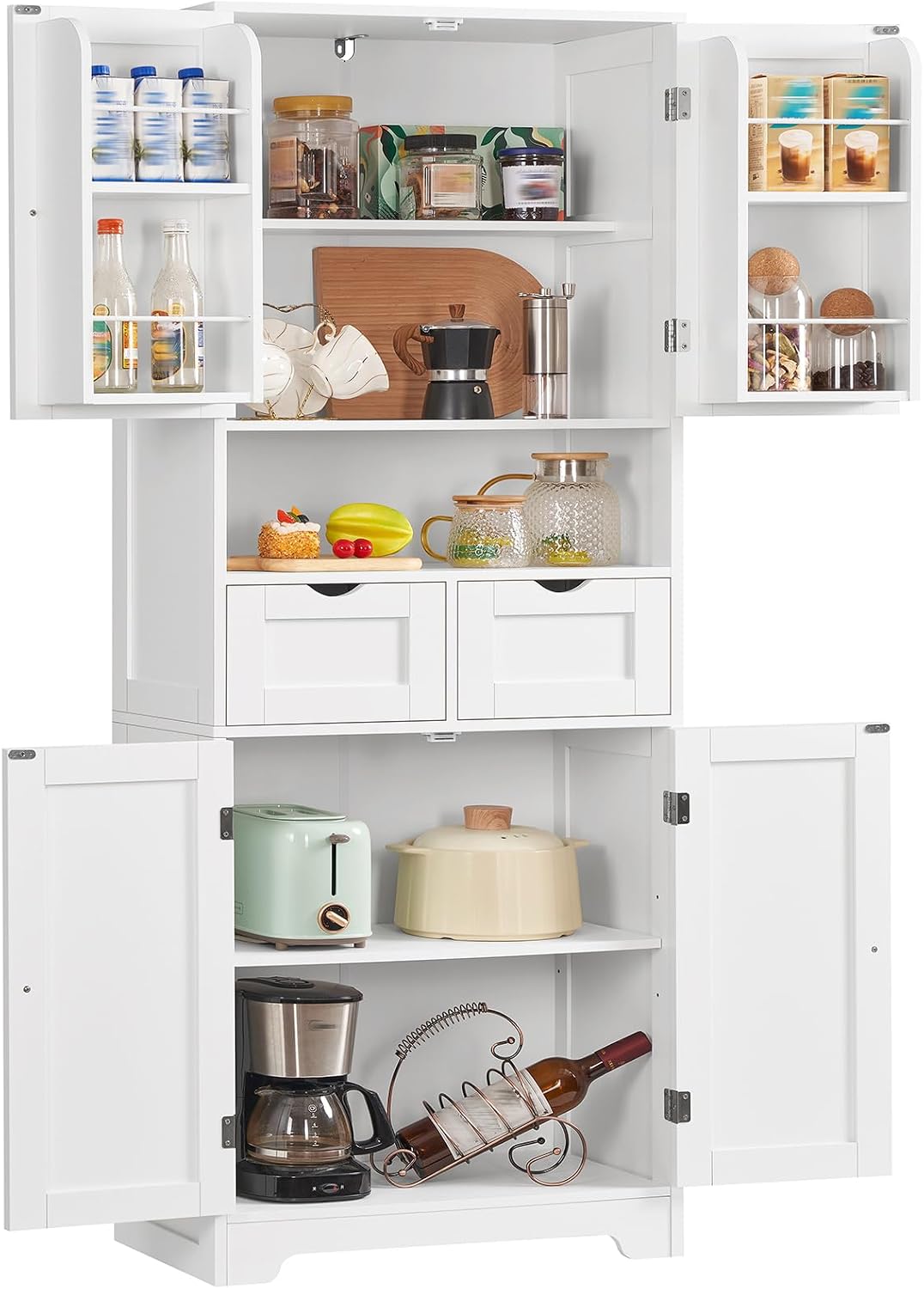 armadio TEENFON 60 x 30 x 161 cm bianco, TEENFON Credenza Cucina Alta