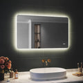 specchi da parete SIRHONA 100x60cm, Sirhona Specchio da Bagno con Illuminazione 100x60cm, 3 Temperature di Colore