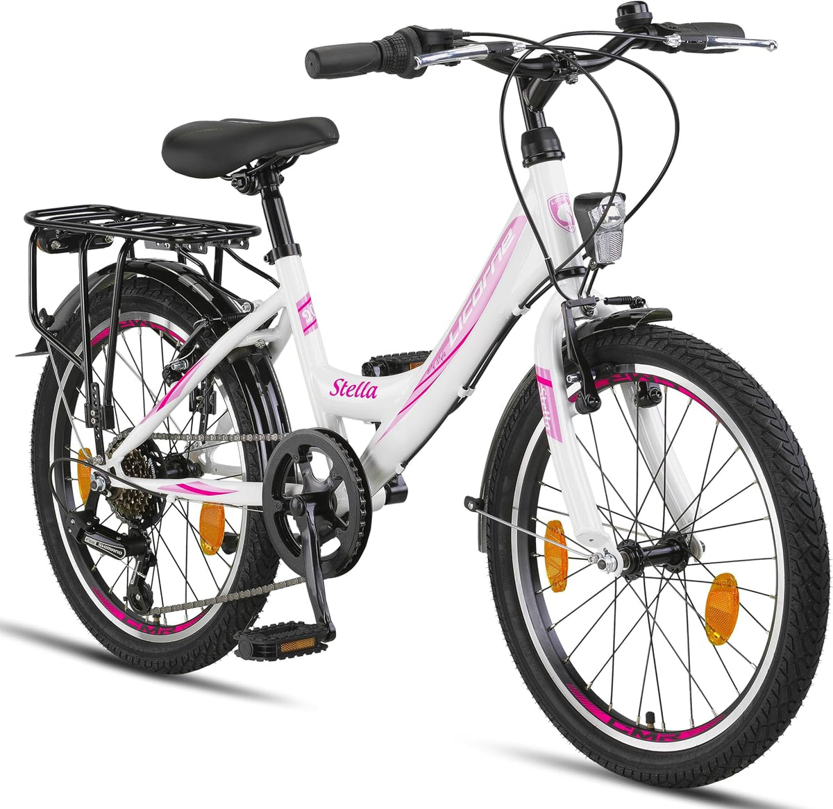 Licorne Bike bicicletta, Stella - Bicicletta da città da 20', uomini e donne, cambio a 21 marce (6 marce per 20')