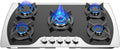 Madelynn piano cottura 90 cm 7 mm a gas, regolazione del fuoco a 180°, accensione elettronica a impulsi