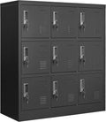 IKIMI storage lockers, IKIMI Metal Lockers for Employees, Office Storage Locker with 9 Doors