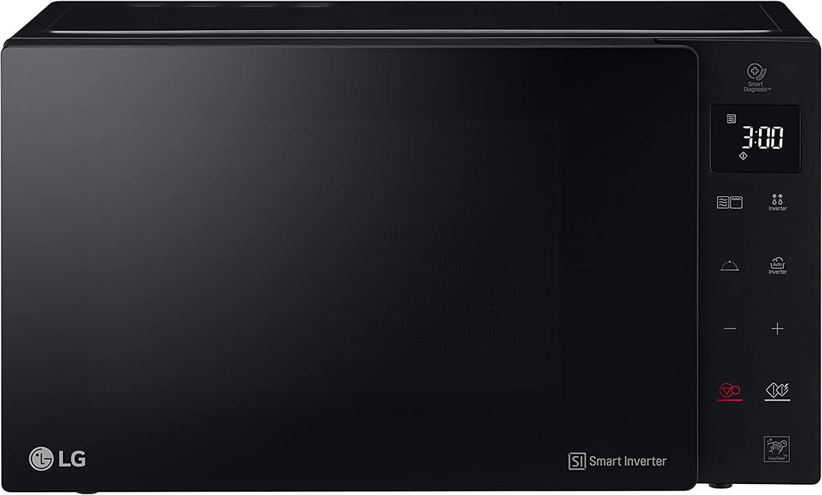 LG forno MH6535GDS 25 Litri 1000 W Smart Inverter Grill nero, Programmi Automatici, Livelli di Potenza Regolabili