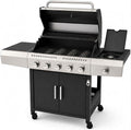 EGLEMTEK barbecue 19 kW 70 x 42 Cm 140 × 50 × 120 Cm a Gas Acciaio Inox nero