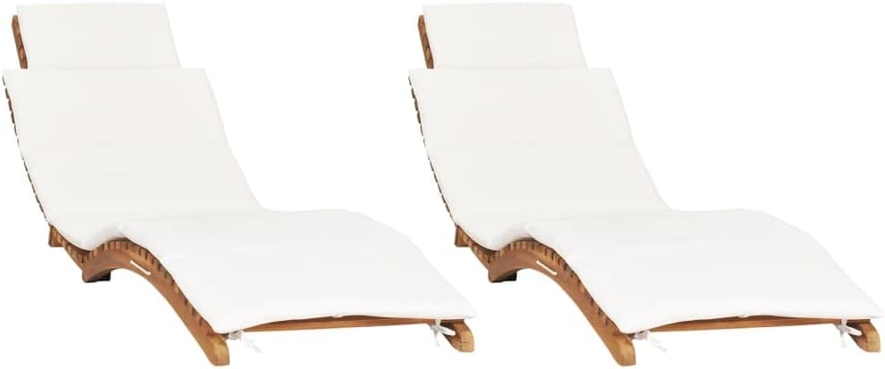 vidaXL lettini Legno Massello